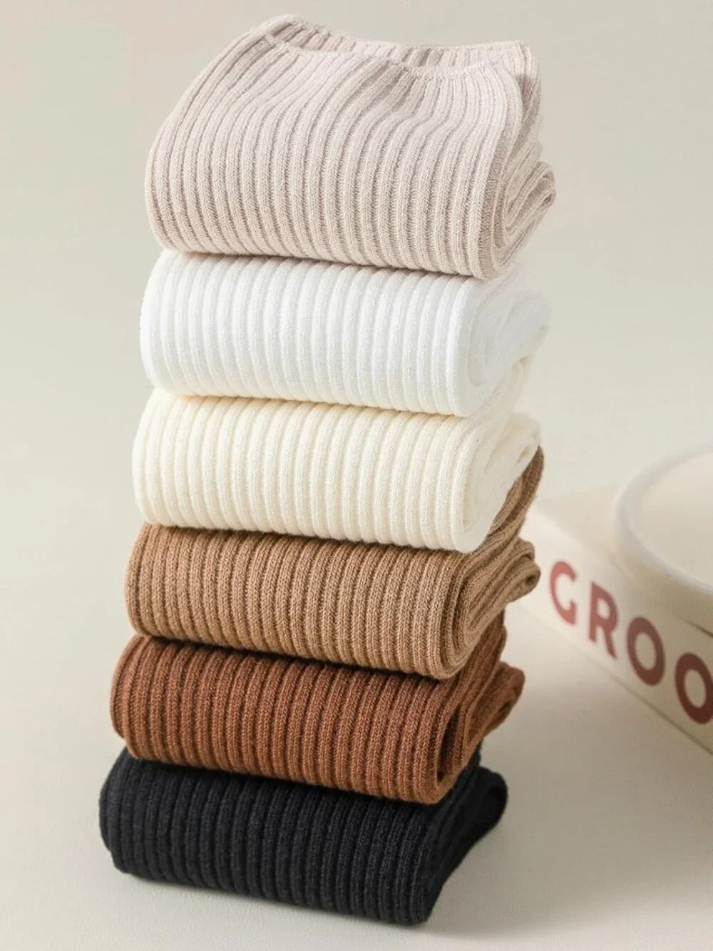 6 Pack Women's Crew Socks - Soft Cotton, Cute Casual & Athletic Style, Aesthetic